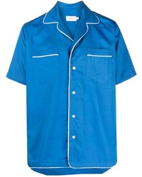 Chemise à manches courtes imprimée bleue Rhude