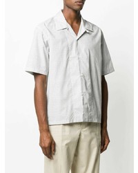 Chemise à manches courtes imprimée cachemire blanche Maison Margiela