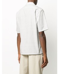 Chemise à manches courtes imprimée cachemire blanche Maison Margiela