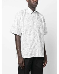 Chemise à manches courtes imprimée cachemire blanche A.P.C.