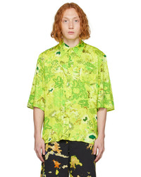 Chemise à manches courtes imprimée chartreuse Collina Strada