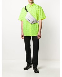 Chemise à manches courtes imprimée chartreuse Balenciaga