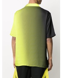 Chemise à manches courtes imprimée chartreuse Marcelo Burlon County of Milan