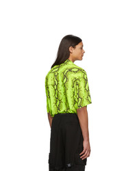 Chemise à manches courtes imprimée chartreuse Off-White
