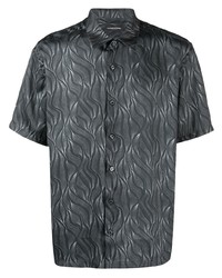 Chemise à manches courtes imprimée gris foncé costume national contemporary