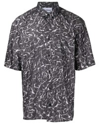 Chemise à manches courtes imprimée gris foncé Han Kjobenhavn