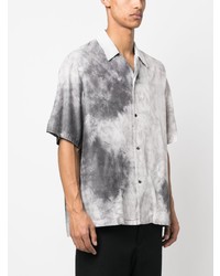 Chemise à manches courtes imprimée grise Attachment
