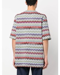 Chemise à manches courtes imprimée grise Missoni