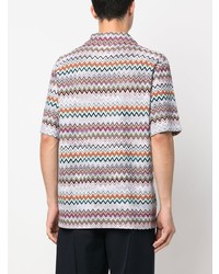 Chemise à manches courtes imprimée grise Missoni