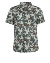 Chemise à manches courtes imprimée grise Celio