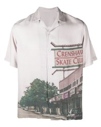 Chemise à manches courtes imprimée grise CRENSHAW SKATE CLUB