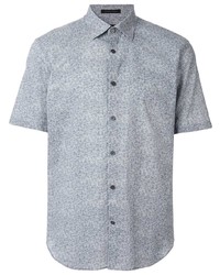 Chemise à manches courtes imprimée grise D'urban