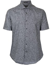 Chemise à manches courtes imprimée grise D'urban