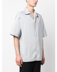 Chemise à manches courtes imprimée grise Alexander McQueen