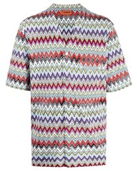 Chemise à manches courtes imprimée grise Missoni