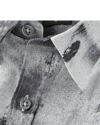 Chemise à manches courtes imprimée grise Paul Smith