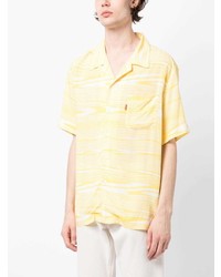 Chemise à manches courtes imprimée jaune Missoni