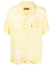 Chemise à manches courtes imprimée jaune Missoni