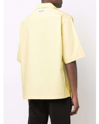 Chemise à manches courtes imprimée jaune Kenzo