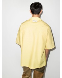 Chemise à manches courtes imprimée jaune Kenzo