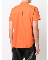 Chemise à manches courtes imprimée léopard orange Black Comme Des Garçons