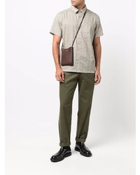 Chemise à manches courtes imprimée marron clair A.P.C.