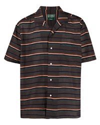 Chemise à manches courtes imprimée marron foncé Gitman Vintage