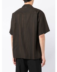 Chemise à manches courtes imprimée marron foncé Oamc