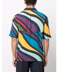 Chemise à manches courtes imprimée multicolore Missoni