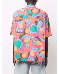 Chemise à manches courtes imprimée multicolore Isabel Marant