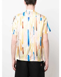 Chemise à manches courtes imprimée multicolore Viktor & Rolf