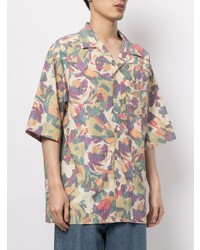 Chemise à manches courtes imprimée multicolore Kenzo