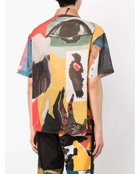 Chemise à manches courtes imprimée multicolore Bethany Williams