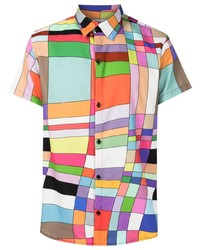 Chemise à manches courtes imprimée multicolore Amir Slama