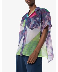 Chemise à manches courtes imprimée multicolore DUOltd