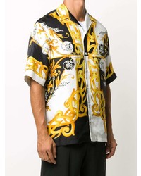 Chemise à manches courtes imprimée multicolore Versace