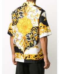 Chemise à manches courtes imprimée multicolore Versace