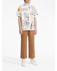 Chemise à manches courtes imprimée multicolore Junya Watanabe