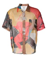 Chemise à manches courtes imprimée multicolore Bethany Williams