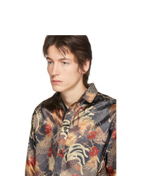 Chemise à manches courtes imprimée multicolore Boramy Viguier