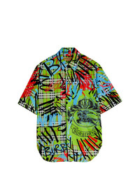 Chemise à manches courtes imprimée multicolore Burberry