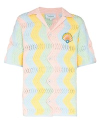 Chemise à manches courtes imprimée multicolore Casablanca