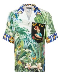 Chemise à manches courtes imprimée multicolore Dolce & Gabbana