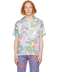 Chemise à manches courtes imprimée multicolore DOUBLE RAINBOUU