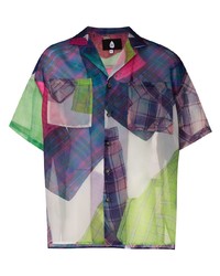 Chemise à manches courtes imprimée multicolore DUOltd