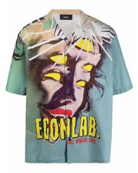 Chemise à manches courtes imprimée multicolore EGONlab