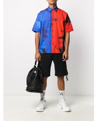 Chemise à manches courtes imprimée multicolore MSGM