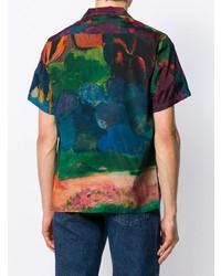 Chemise à manches courtes imprimée multicolore Rassvet