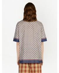 Chemise à manches courtes imprimée multicolore Gucci