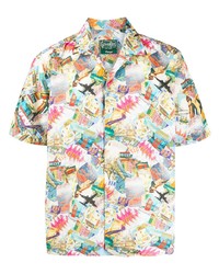 Chemise à manches courtes imprimée multicolore Gitman Vintage